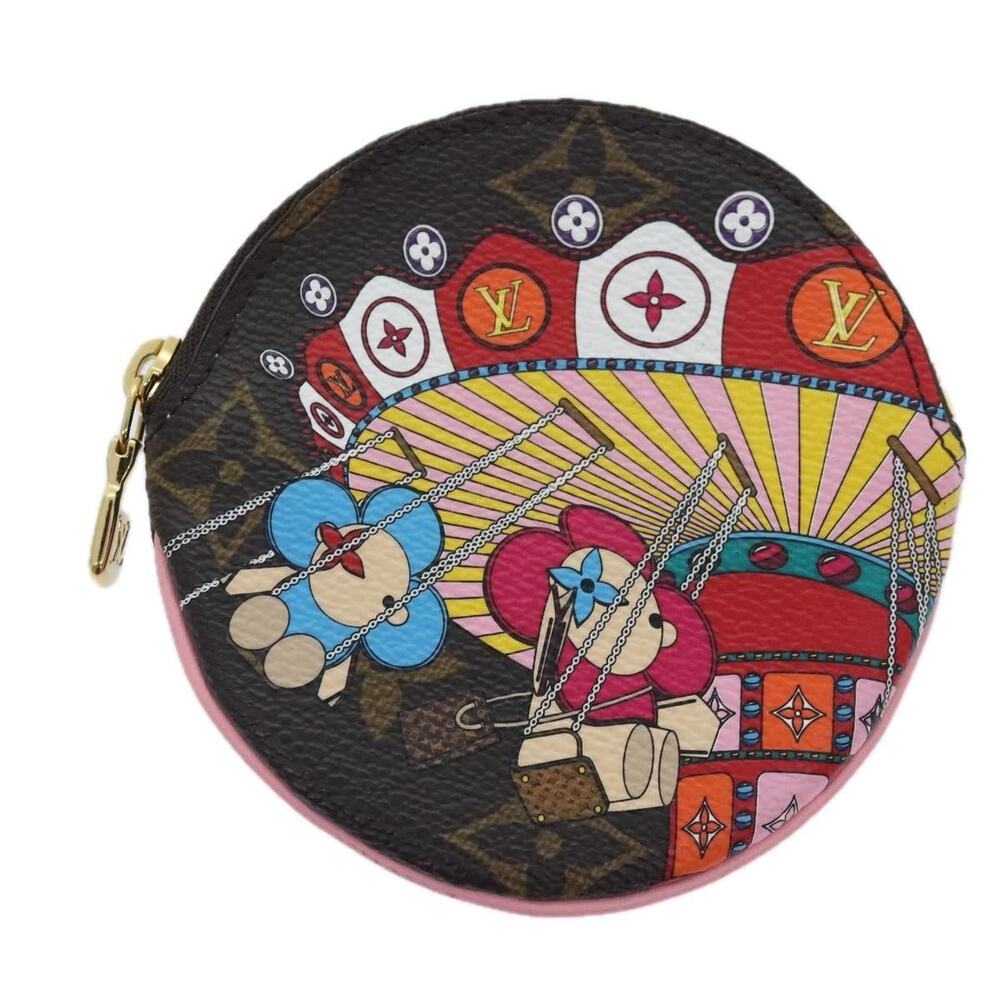 Louis Vuitton Monogram Vivienne Porte Monnaie Round Purse Brown